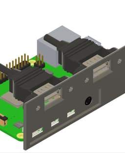Raspberry pi 4 B panel connection guide 3d model
