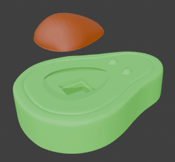 Cute Avocado Clicker 3d model