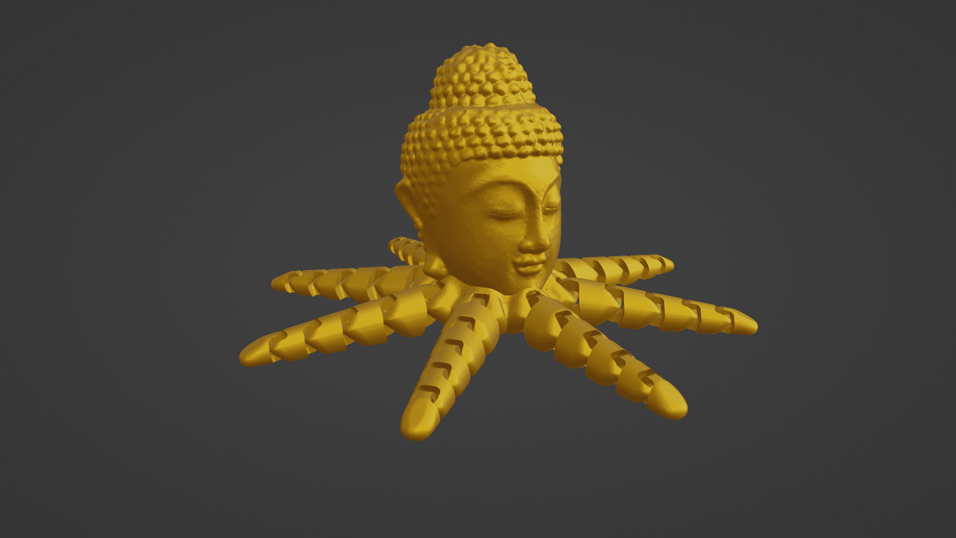 octopus buddha.stl 3d model