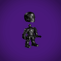 BLACK NOIR THE BOYS FLEXI TOY FAN ART 3d model