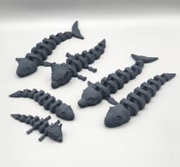 FLEXI FIDGET DESKTOP GUARDIANS TRICERATOPS, SHARK & DOLPHIN 3d model