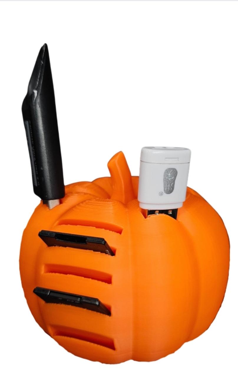 PumpkinSDcardHolder.stl 3d model