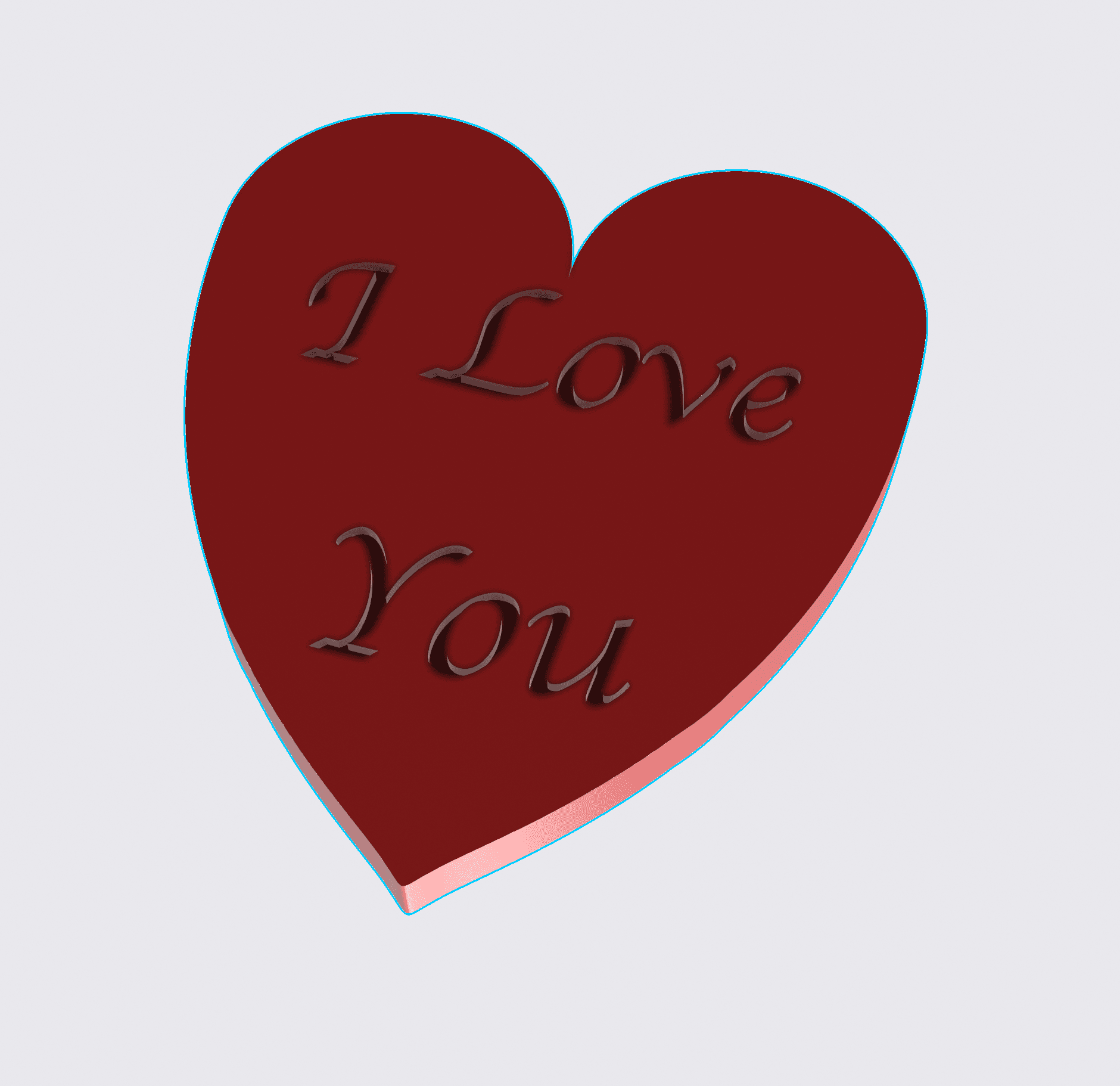I Love You - Fridge Magnet 3d model