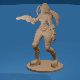 Toon Cop Enforcer Sexy Cartoon Police Woman v2 3d model