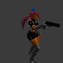 Toon Cop Enforcer Sexy Cartoon Police Woman v2 3d model