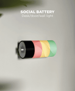 Social battery, desk/door/wall lamp. 3d model