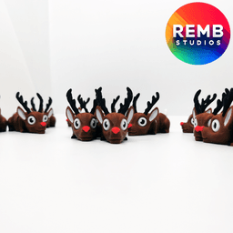 Flexi Rudolph | Print in Place | NO Support | Christmas Design | Flexi Reindeer 3d model