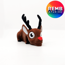Flexi Rudolph | Print in Place | NO Support | Christmas Design | Flexi Reindeer 3d model