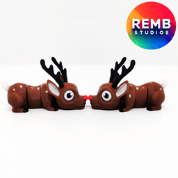 Flexi Rudolph | Print in Place | NO Support | Christmas Design | Flexi Reindeer 3d model