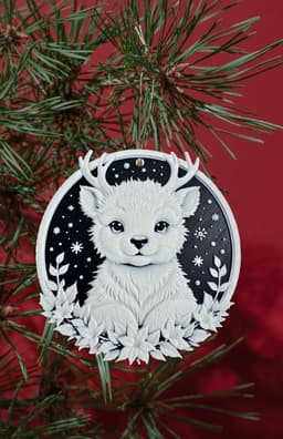 Christmas Young Stag Decoration 3d model