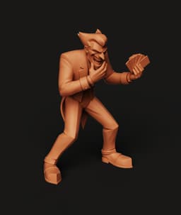Joker Figure STL | DC Villain 3D Print | Playing Cards 3d model