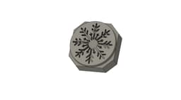 Leather Stamp 75mm Snowflake 6 3d model