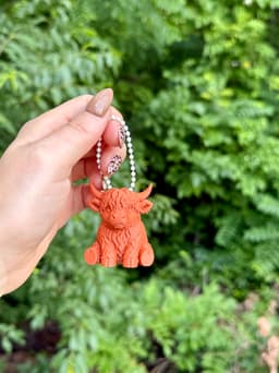 Highland Cow Keychain 3d model