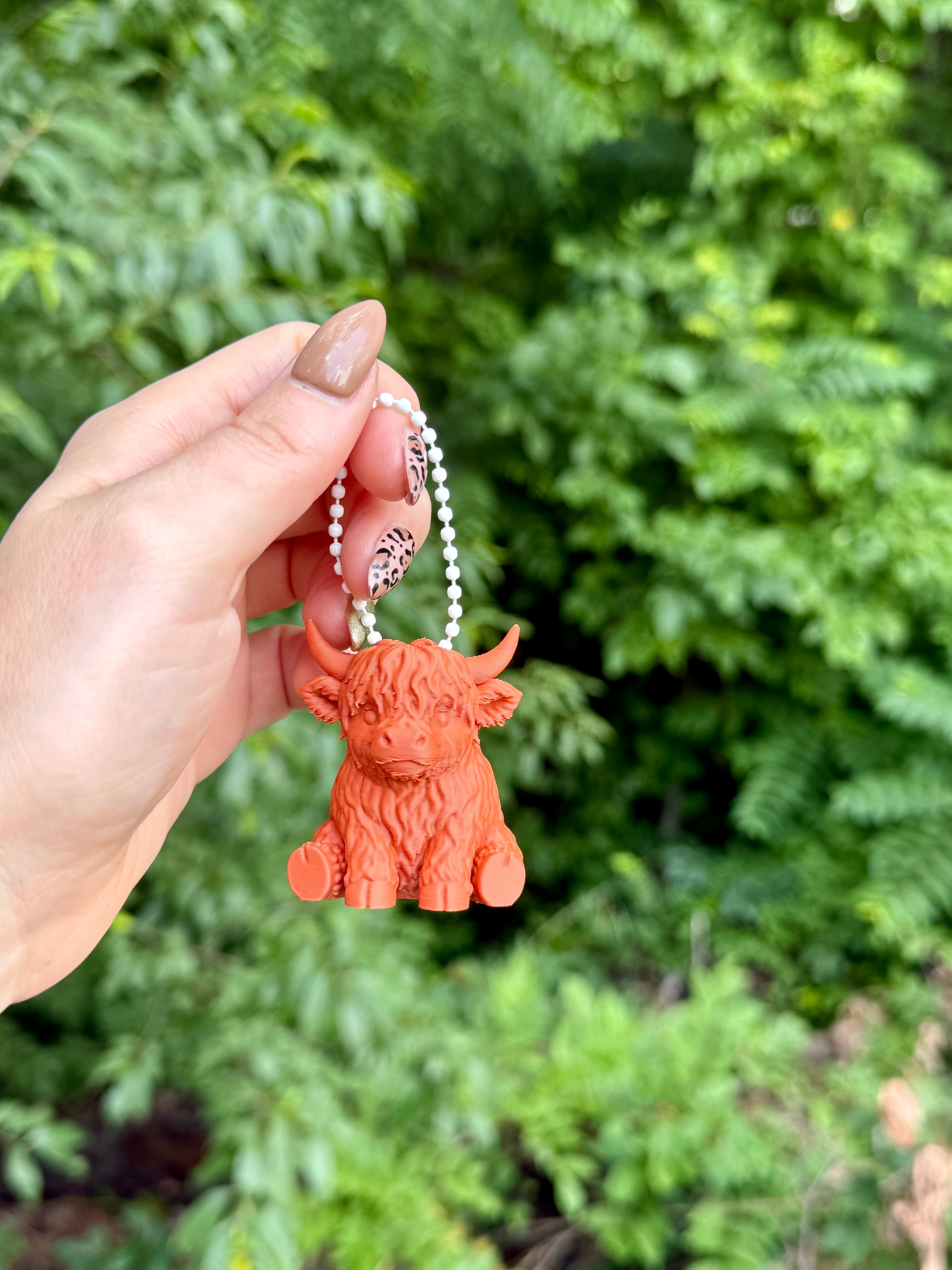 Highland Cow Keychain 3d model