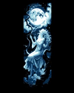 Getting a better view of the wonders in the night sky - Lady sitting on a branch - Set of bookmarks 3d model