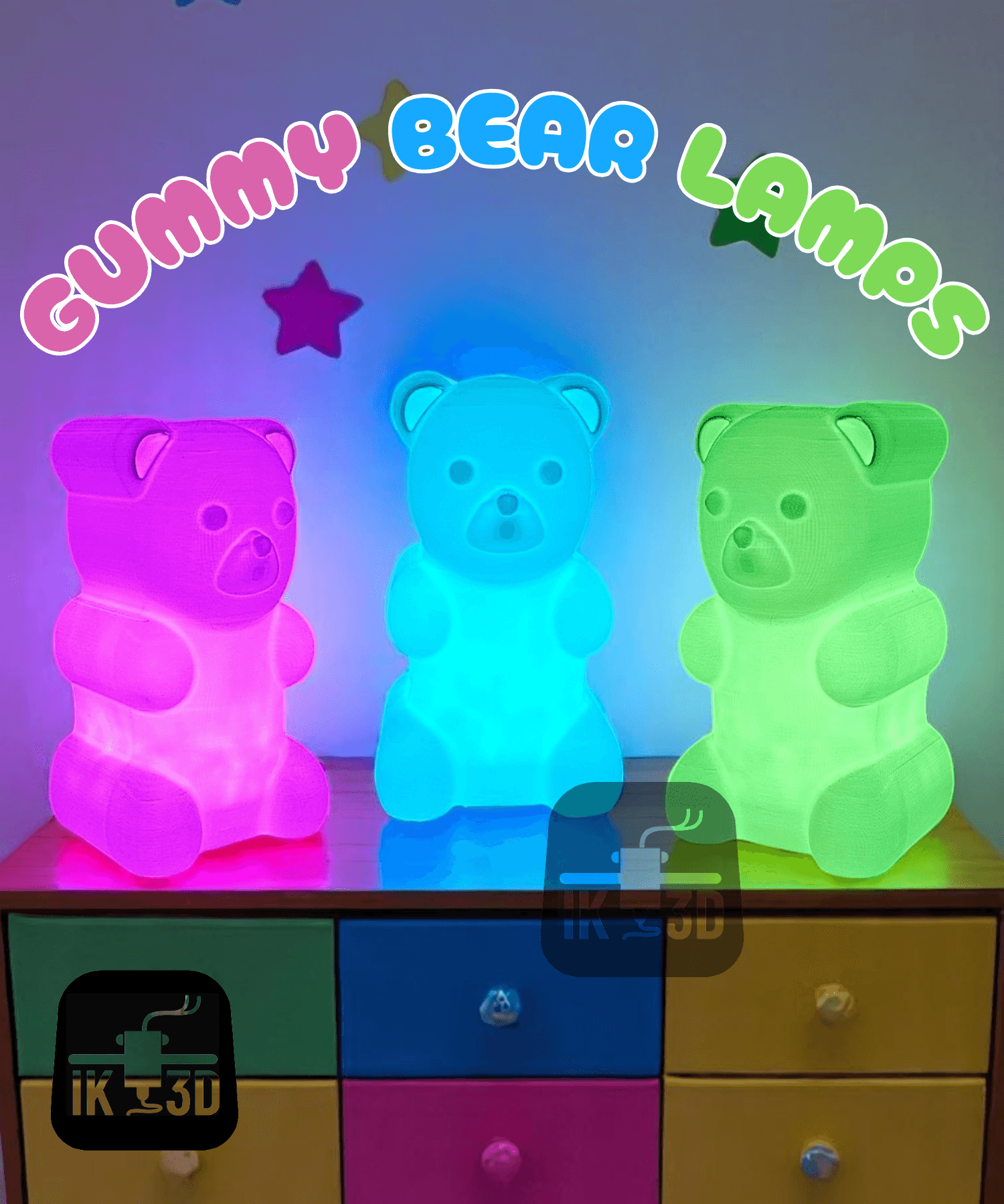 Gummy Bear Lamps 3d model