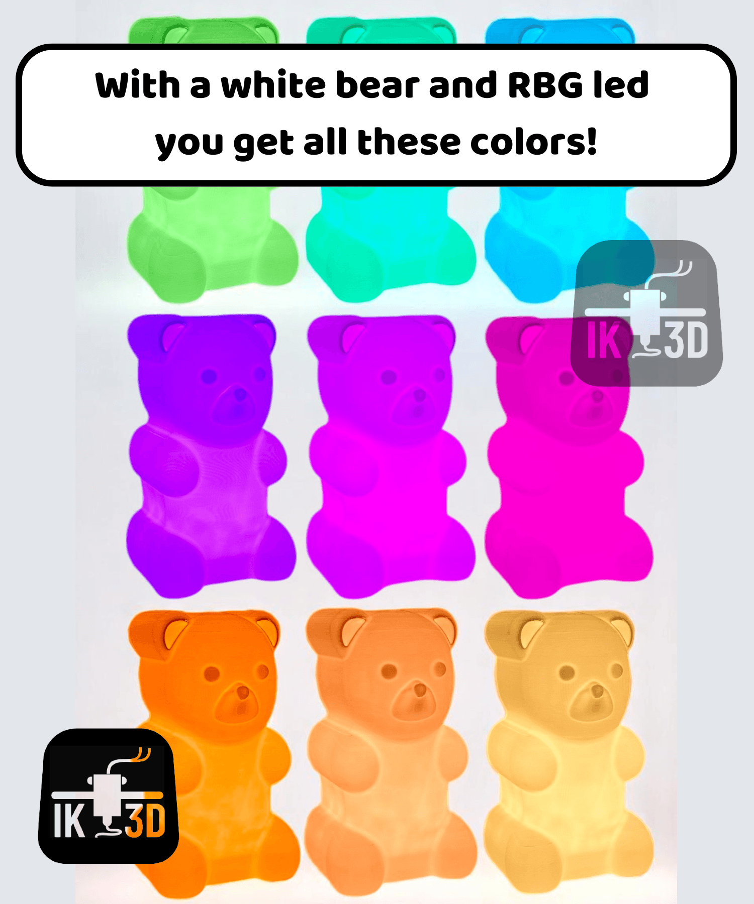 Gummy Bear Lamps 3d model