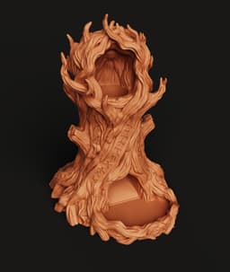 Ancient Tree Dice Tower STL | DnD 3D Print | Runic Forest 3d model