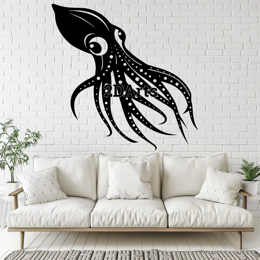 Calmar 2D Wall Art/Window Art - Digital STL & SVG Files for 3D Printing and Laser Cutting 3d model