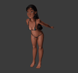 Nani Preparing to Dive v2 3d model