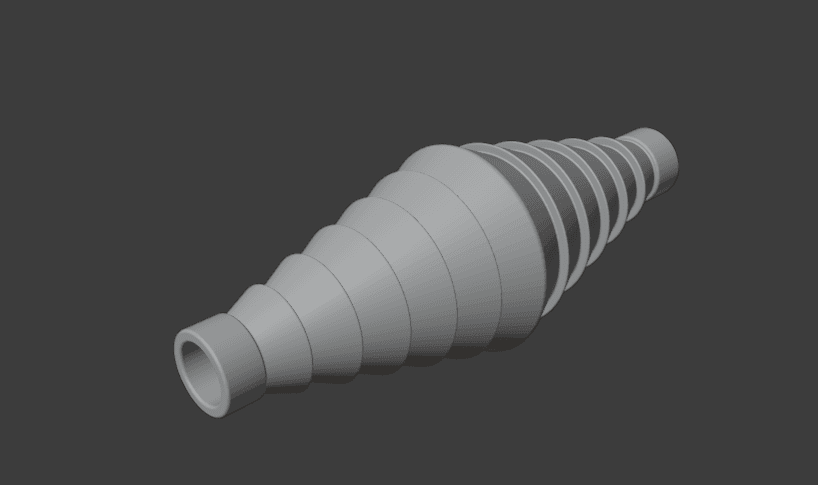 Tubbing adaptor unequal tapered 3d model