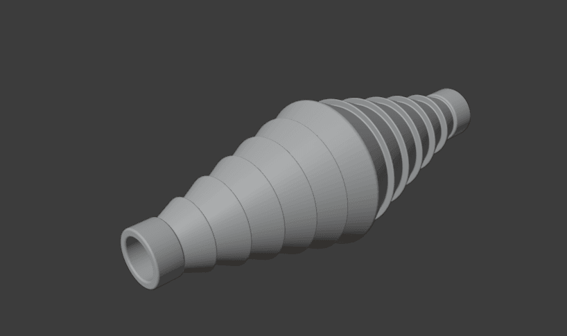 Tubbing adaptor unequal tapered 3d model