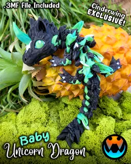 Baby Unicorn Dragon 3d model