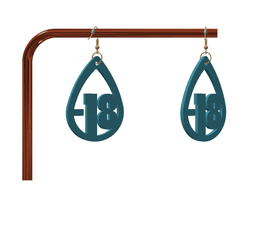 Naughty keychain / earrings 3d model