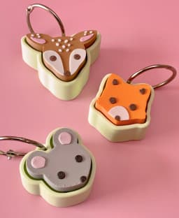 Forest Animal Clicker Keychain Fidget Toy Bundle 1 3d model