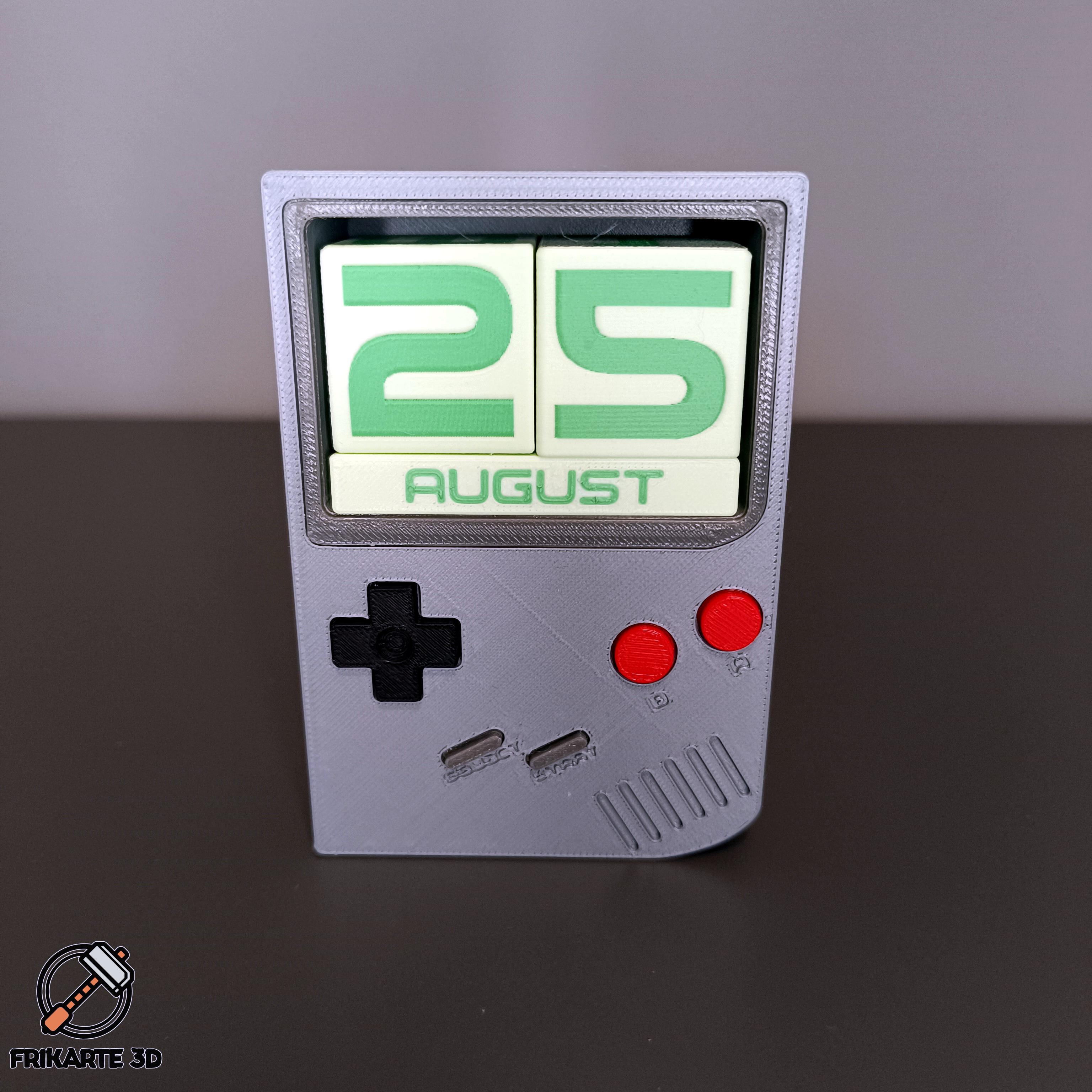 Game Boy Perpetual Calendar Multicolor 3d model