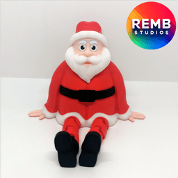 Flexi Santa Remb Studios, STL file for 3D printing, STL print files, Print in Place, Christmas STL 3d model