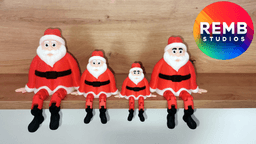 Flexi Santa Remb Studios, STL file for 3D printing, STL print files, Print in Place, Christmas STL 3d model