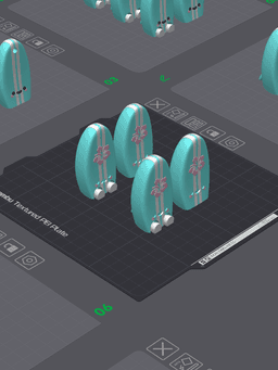 Cute Articulated & Clicker Surfboard | Print-in-place | Support-free 3d model