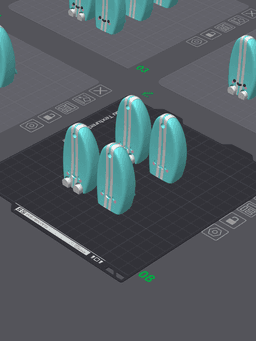 Cute Articulated & Clicker Surfboard | Print-in-place | Support-free 3d model