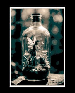 Catching Fantasy in the Bottle - Fairy World - Wall Art 3d model