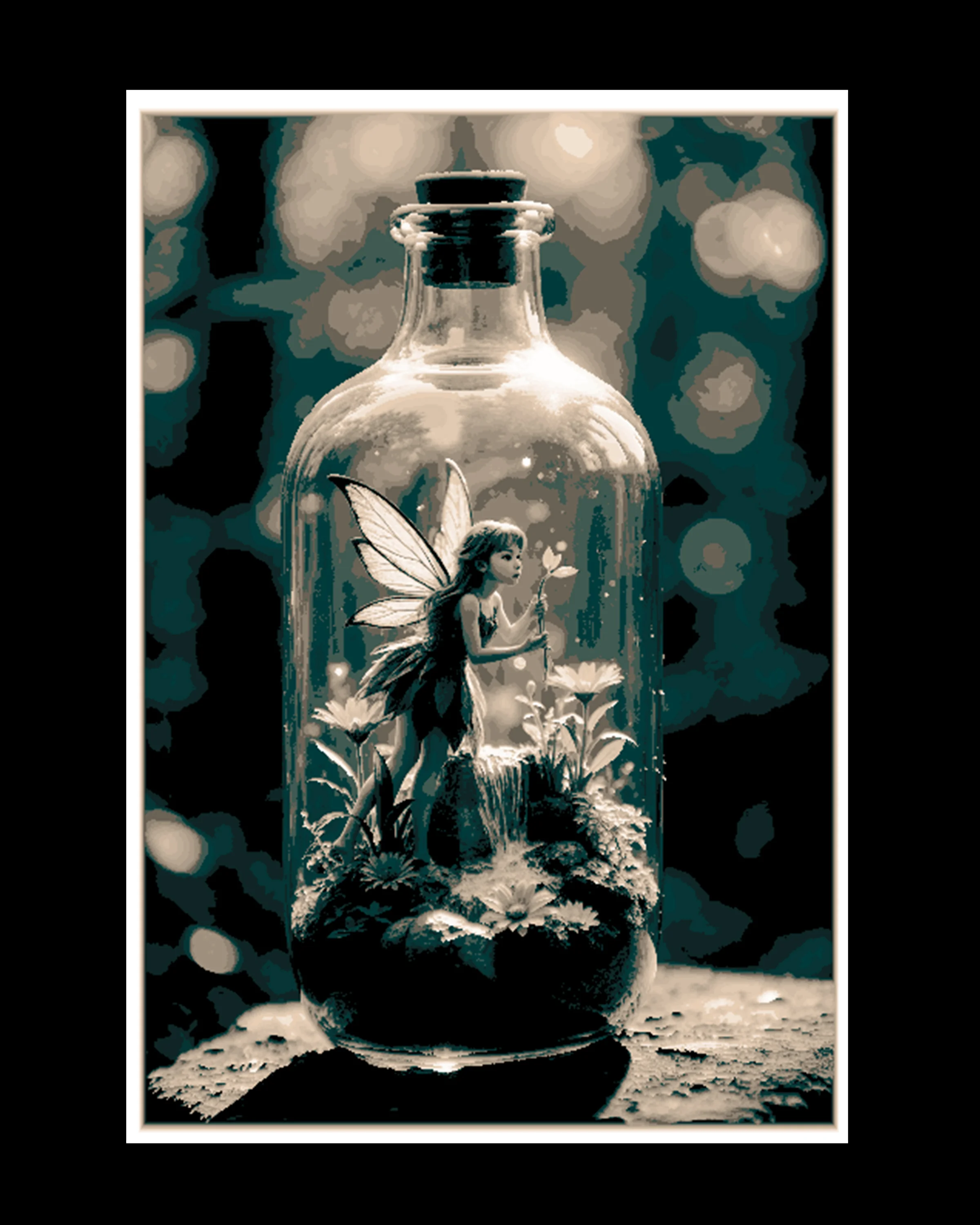 Catching Fantasy in the Bottle - Fairy World - Wall Art 3d model