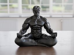 Zen Hulk Sculpture – Strong Yet Calm Meditating Figurine 3d model