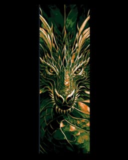 Artistic style on display -cloisonne style depictions of animals both real and fantasy - bookmarks 3d model