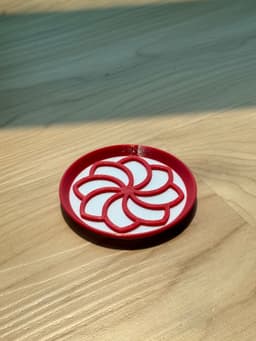 Helix Lotus Coaster – Flowing Sacred Geometry 3d model