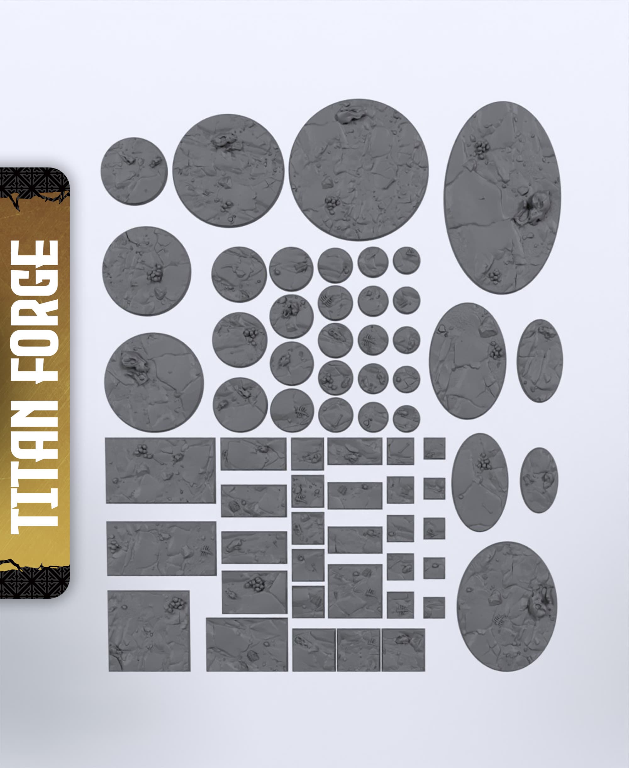 Dark Wood Bases 2 - With Free Dragon - 5e DnD Inspired for RPG and Wargamers 3d model