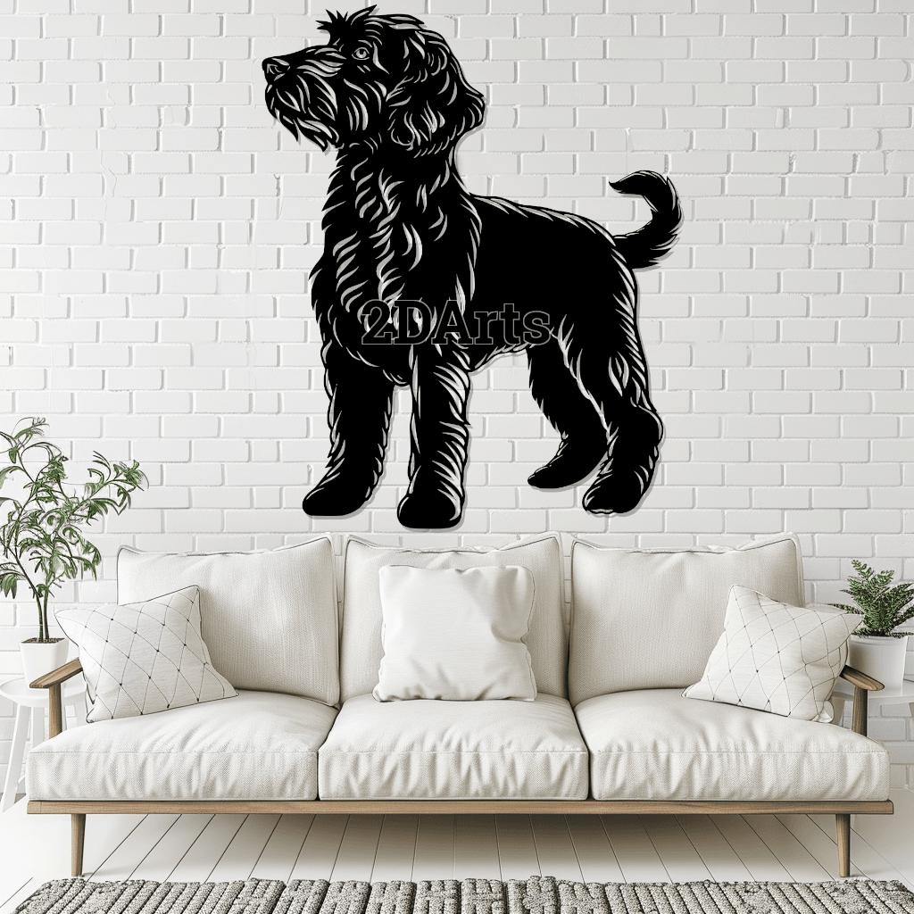 Spanish Water Dog 2D Wall Art/Window Art 3d model