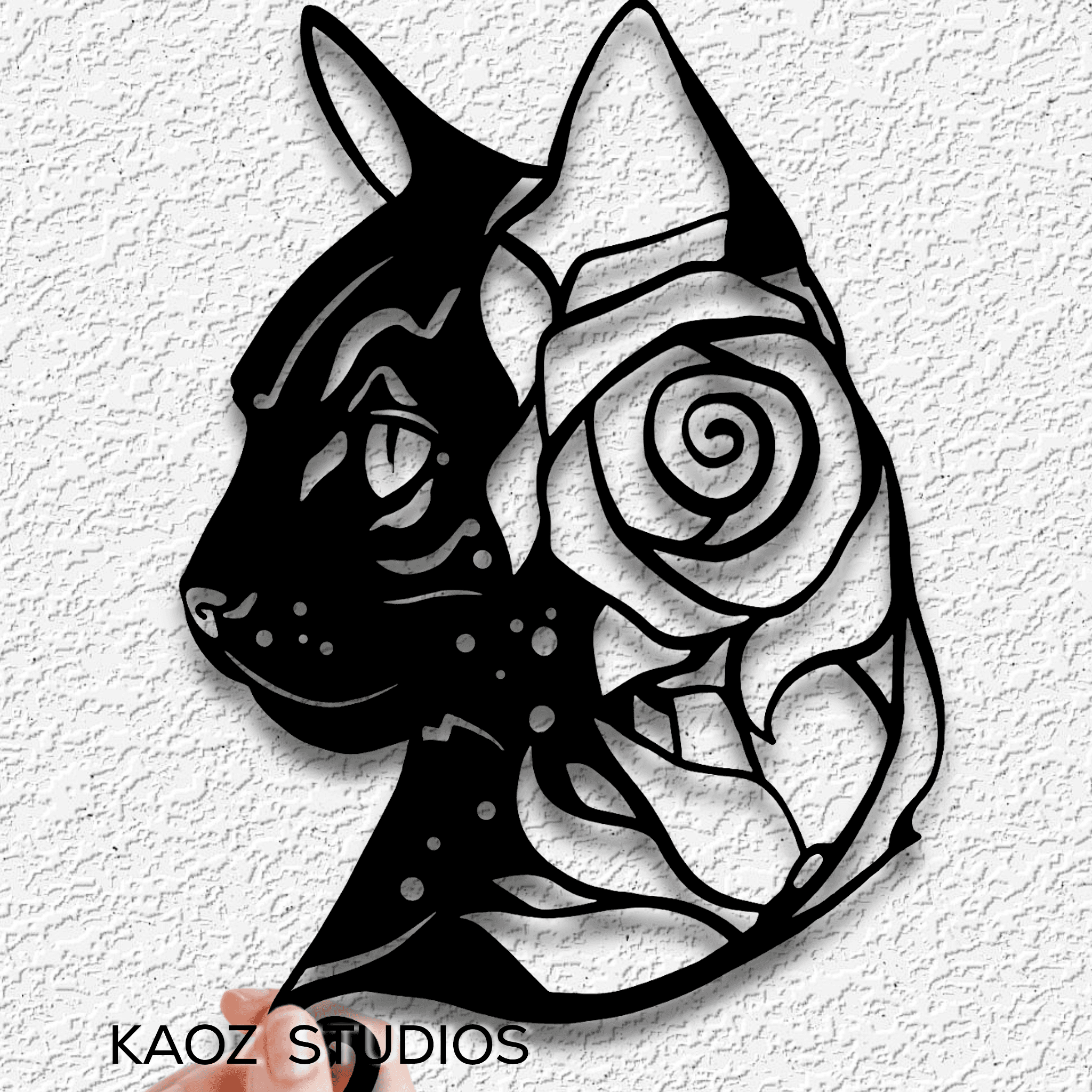 whimiscal kitty wall art galaxy cat wall decor fantasy kitten decoration 3d model