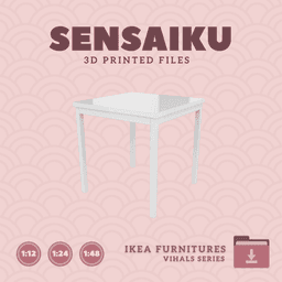 Miniature Replica 05. VIHALS Table 29 In for Miniature Dollhouse - IKEA - 3D Print Instant Download 3d model