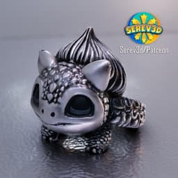 Bulbasaur Ring - Pendant & Keychain - Pokémon Fan Gift Set - 3D Print STL/3MF 3d model