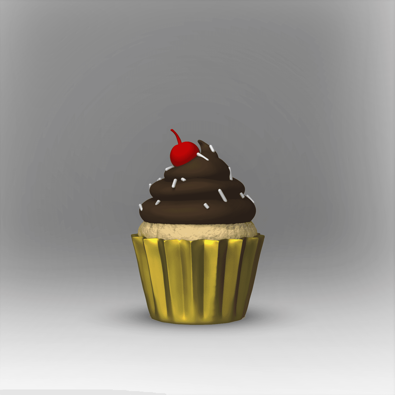 Cherry Sprinkle Cupcake +MMU Files 3d model