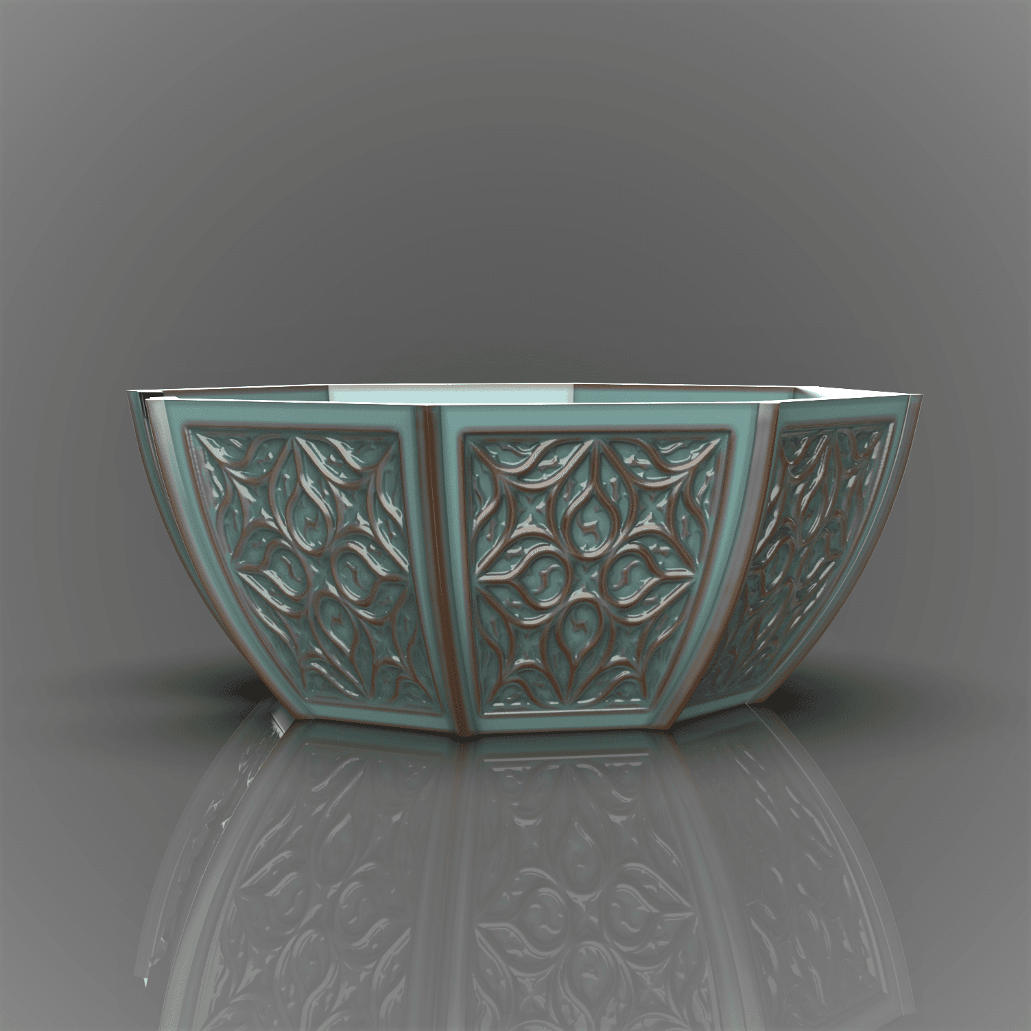 Gothic Style Bowl/Planter 3d model