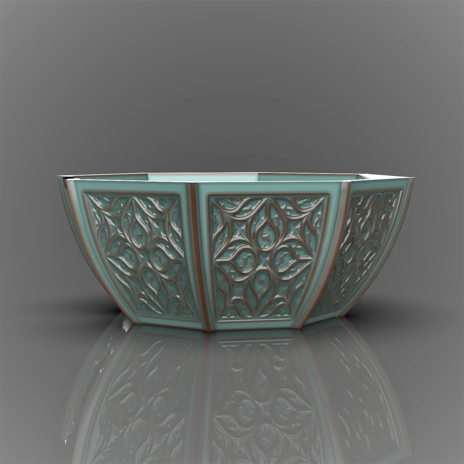 Gothic Style Bowl/Planter 3d model