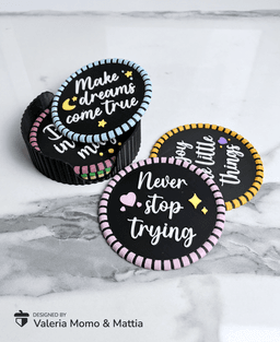 6 Inspiring Phrases for Your Coasters, Part 1 3d model