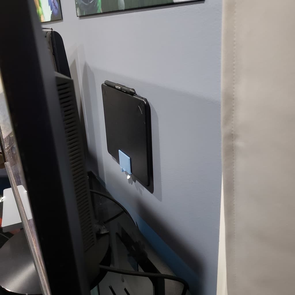 Wall Mount for small tablets - uses Command Strip 3d model