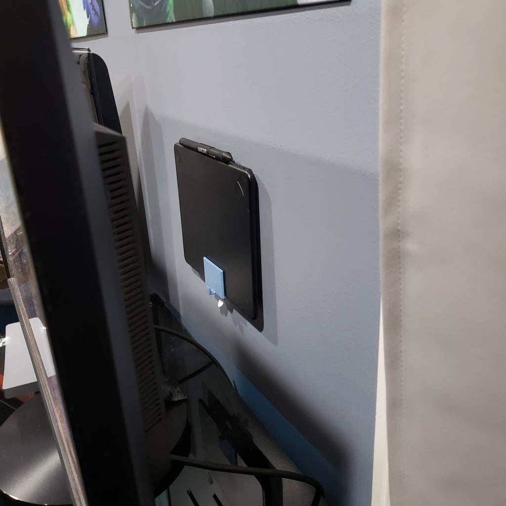 Wall Mount for small tablets - uses Command Strip 3d model